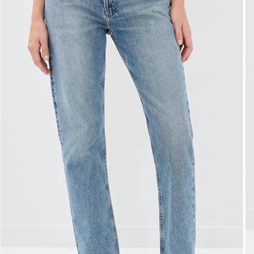A Golde 90s Pinch Waist High-Rise Straight Jeans